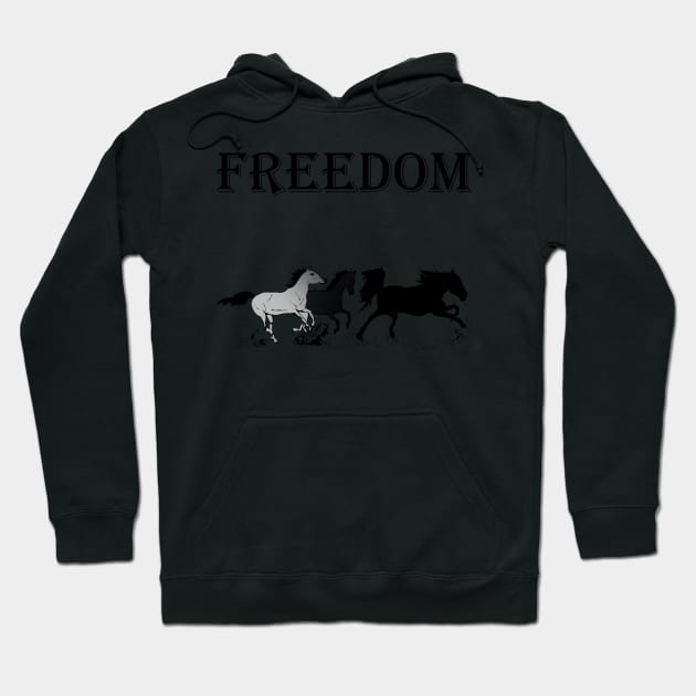 Galloping horse into freedom Hoodie by Artstastic